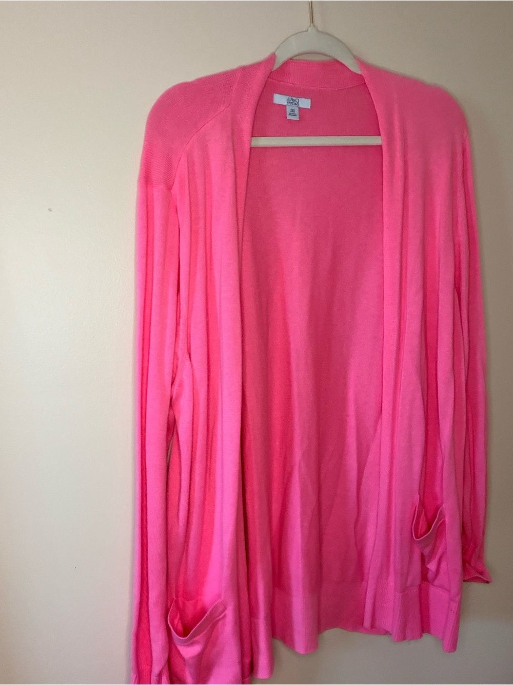 Open-Front Pink Women's Cardigan Sweater